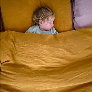 Of The Sun Toffee Linen standard pillow case set